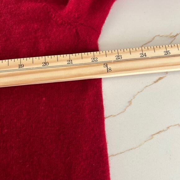 Club Room Sweater VNeck Cashmere Mens SZL Red Pullover Classic Preppy - Picture 6 of 8